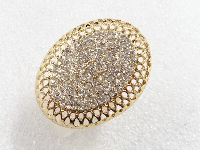 JAPANESE KIMONO / ANTIQUE CRYSTAL RING (SIZE 14.5)